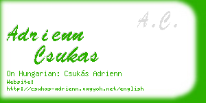 adrienn csukas business card