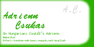 adrienn csukas business card